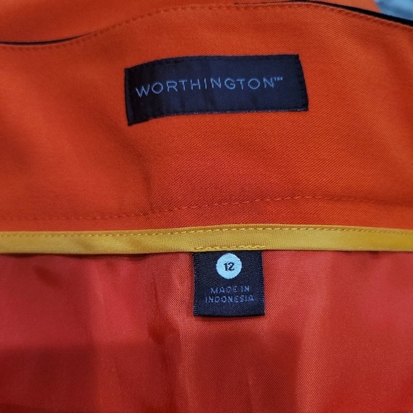 WORTHINGTON Orange A-line Skirt SIZE 12- NWOT - Picture 9 of 10